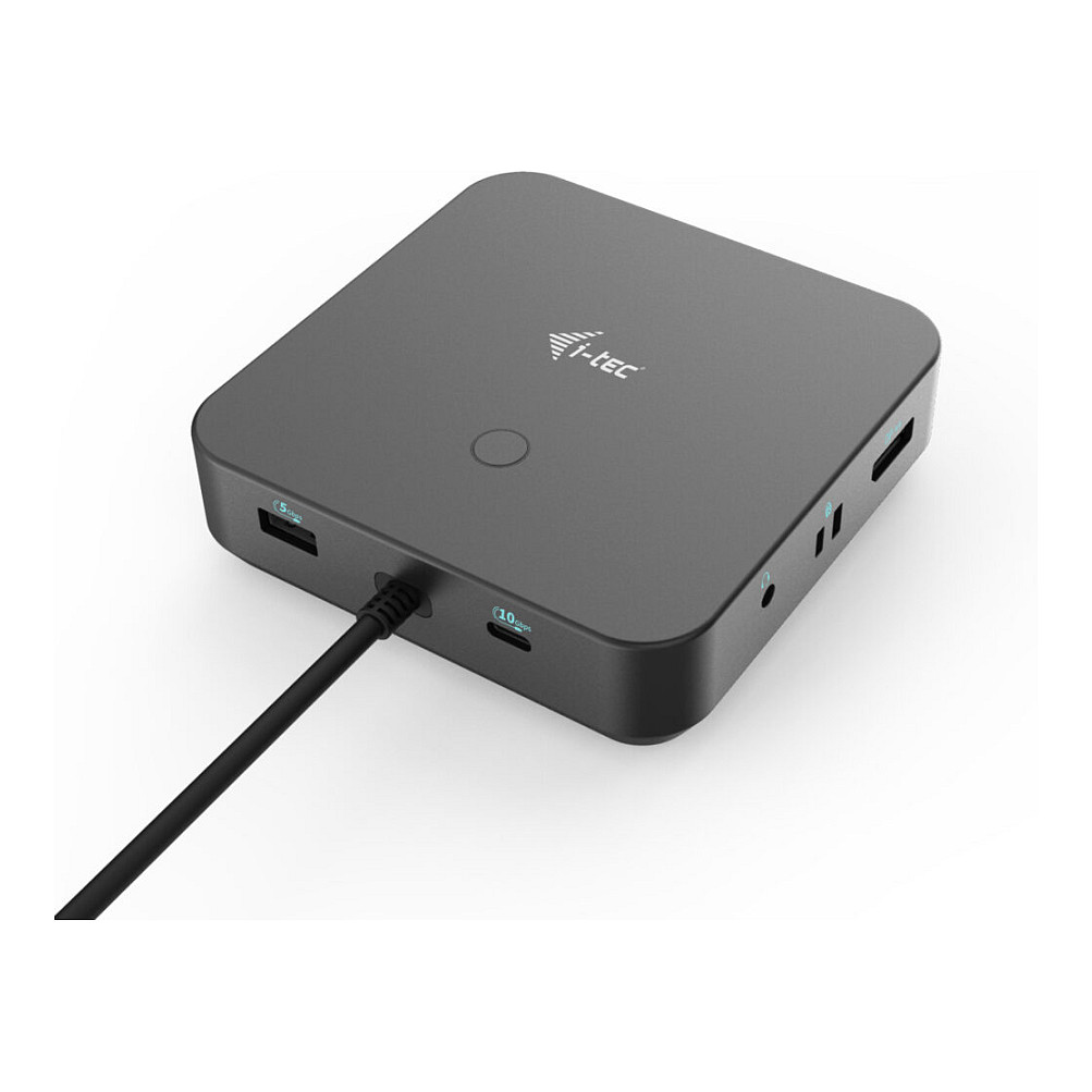 Docking Station I-TEC USB-C / HDMI + 2x DisplayPort / PD / LAN / USB - Metalik - 3