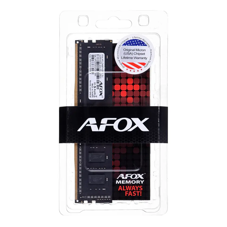 RAM Memorie DDR4 AFOX / 8GB / DIMM / 3200MHz / CL22 / XMP 2