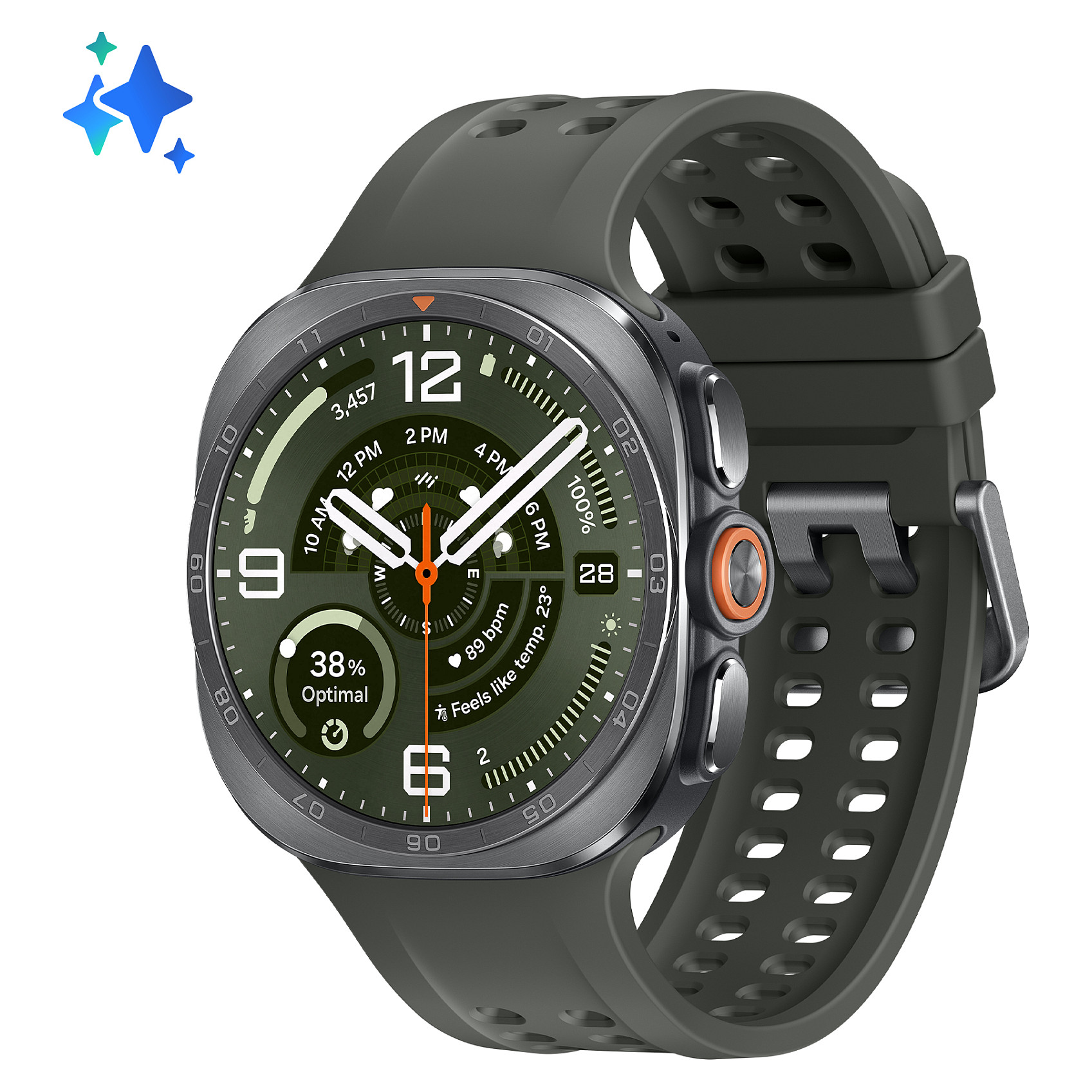 Orë e Mençur Samsung Galaxy Watch Ultra2 / 1.5 Inch / Super AMOLED / Touchscreen / Wi-Fi / GPS / LTE / 47mm - Argjend