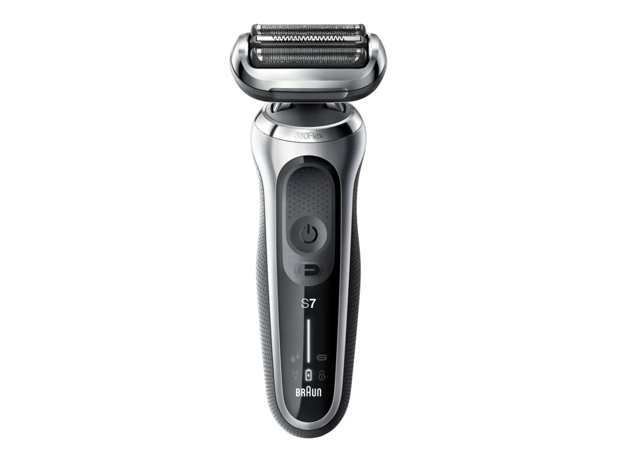 Makinë e rrojës Braun Series 7 71-S7200cc / 360° SkinFlex / AutoSense / 3 Tehe / Wet & Dry / 50 Min / 5 Min Quick Charge – Zezë/Argjend