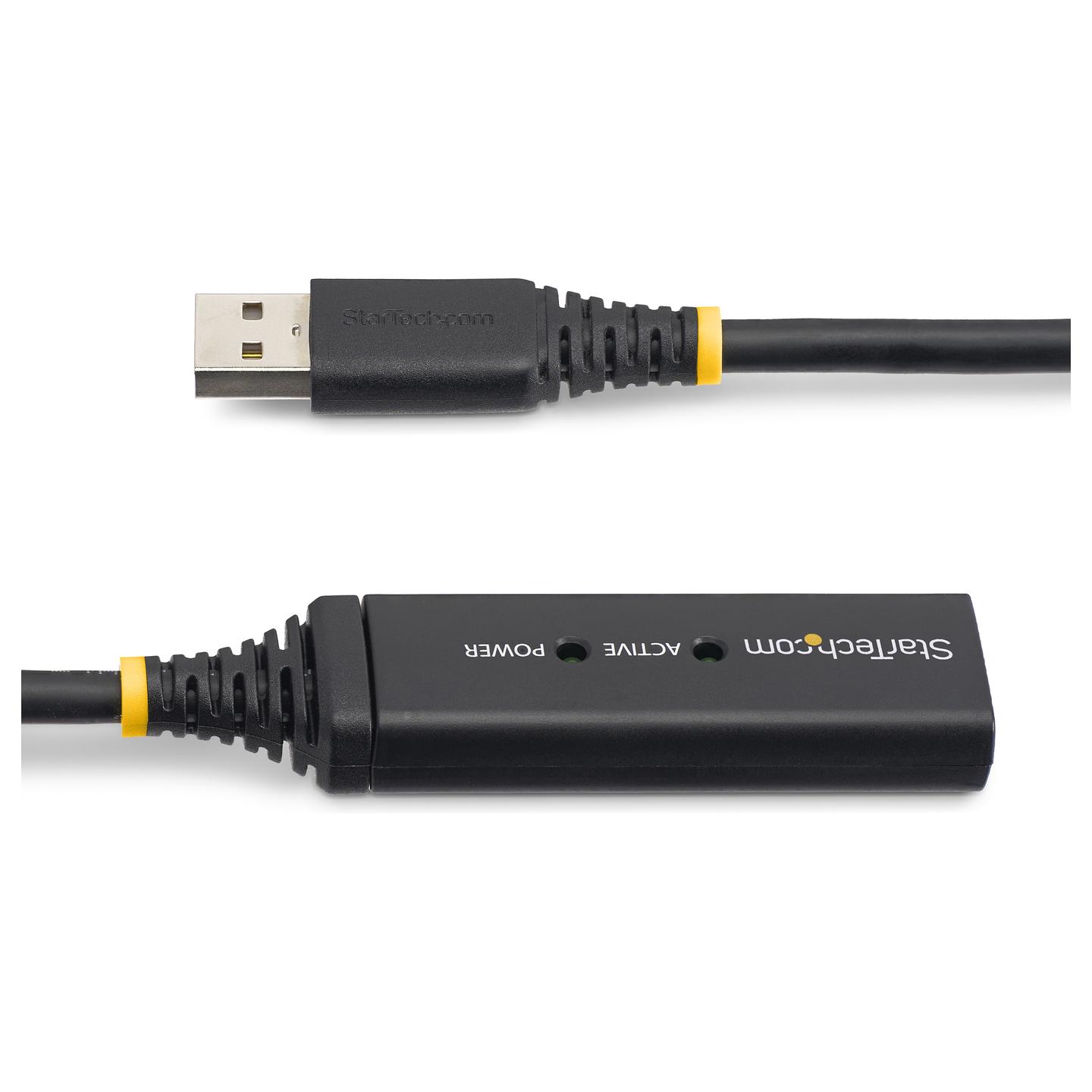 Kabllo USB StarTech.com USB2AAEXT5M, USB-A Mashkull në USB-A Femër, USB 2.0, 480Mbps, 5m, Zgjatuese Aktive - Zezë - 3