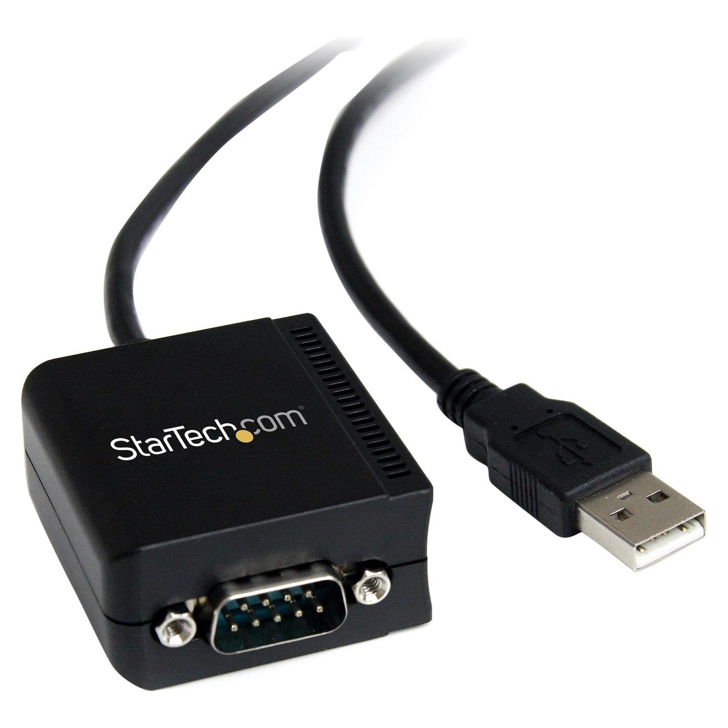 Kabllo USB StarTech.com ICUSB2321FIS / USB 2.0 në RS-232 / DB-9 / FTDI / Izolim Optik / 921.6 Kbps / 2.5 m - Zezë