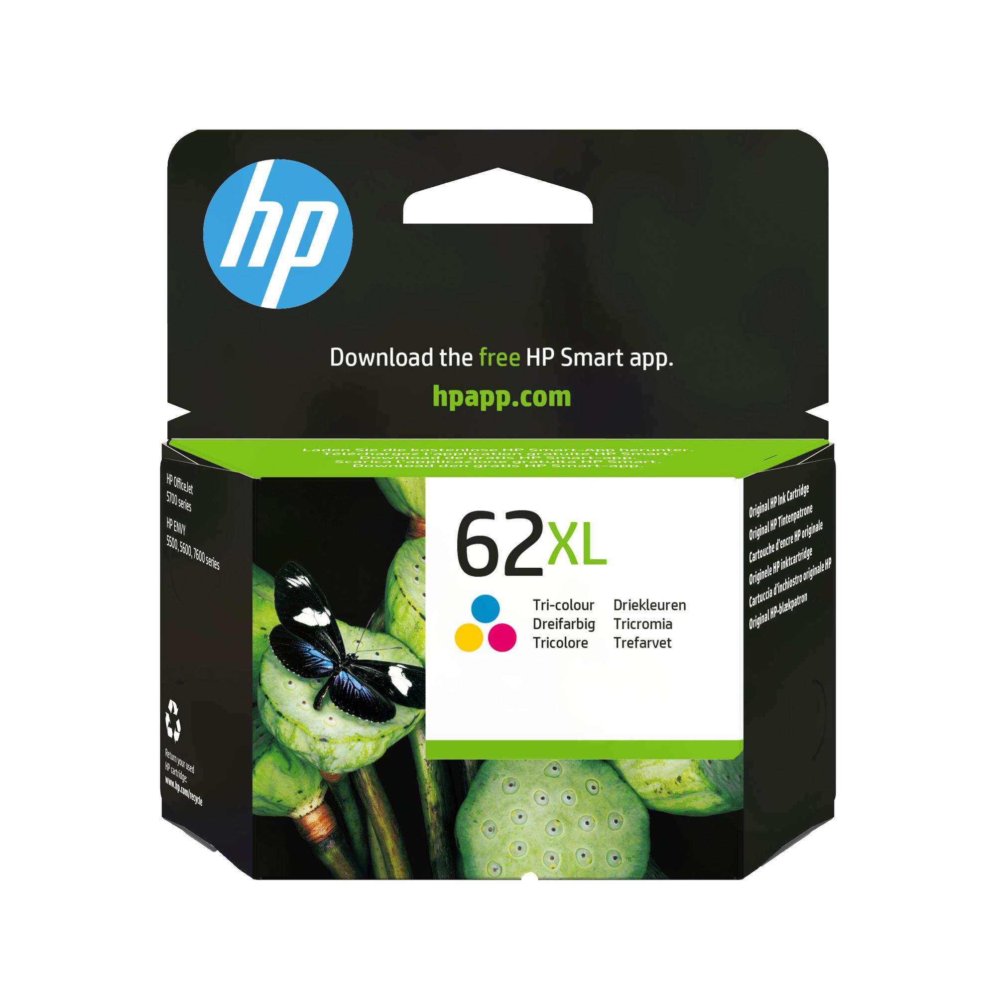 INK HP 62XL / C2P07AE / 415 faqe / XL - Cyan / Rozë / Verdhë