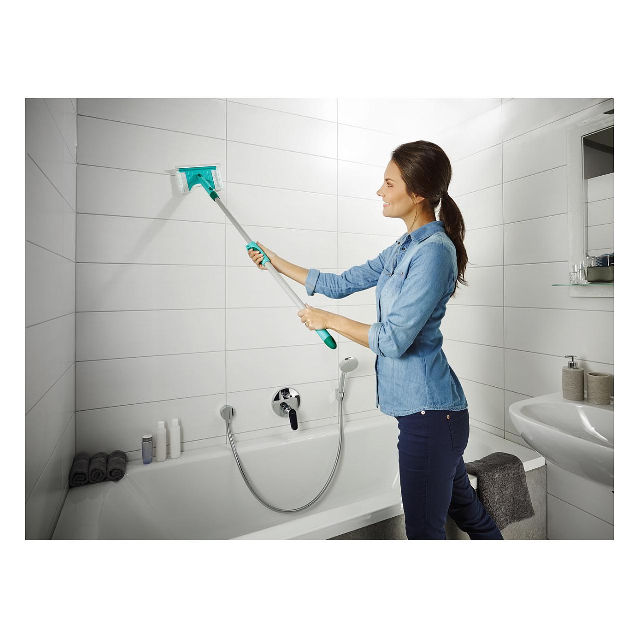 Pastrues Dysheme LEIFHEIT Flexi Pad / Për Pllaka, Vaska & Kabina Dushi / Mikrofibër Micro Duo / 20 cm / Nyje 360° - Gjelbër - 9