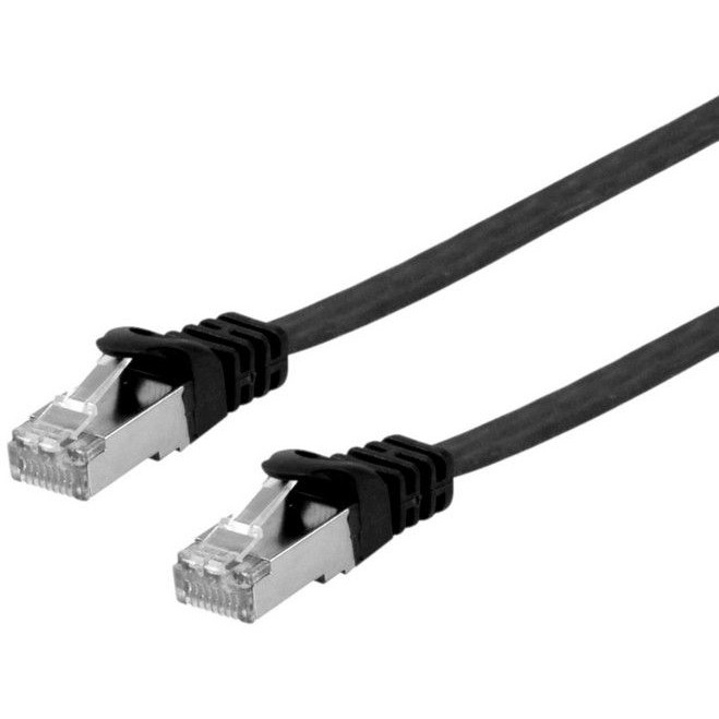 Kabllo për Rrjet Equip Patch Cat6A U/FTP RJ45 në RJ45 / 5.00m / i sheshtë / LSZH / Polybag – Zezë - 1