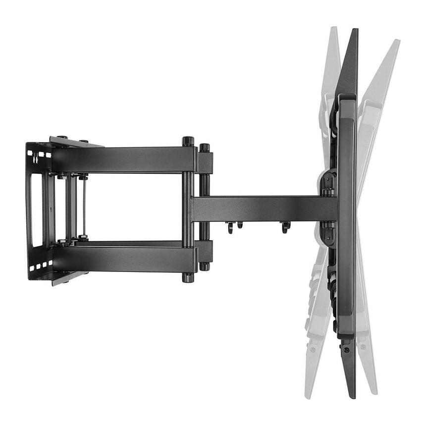 Mbajtëse Muri për TV Manhattan 461221 / 60"-100" / 80kg / Full Motion / Tilt -15° deri +5° / Swivel ±45° - Zezë - 11