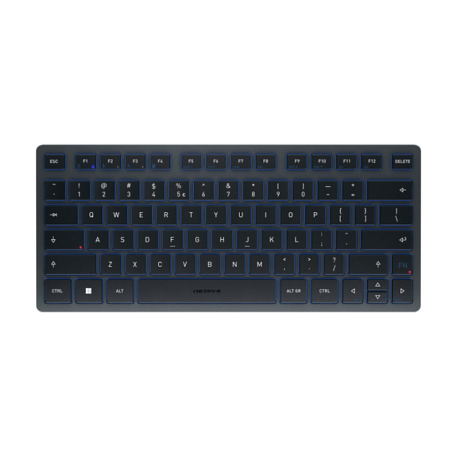 Tastierë pa kabllo CHERRY KW 7100 MINI BT / Bluetooth / QWERTY - Blu e mbyllur - 1
