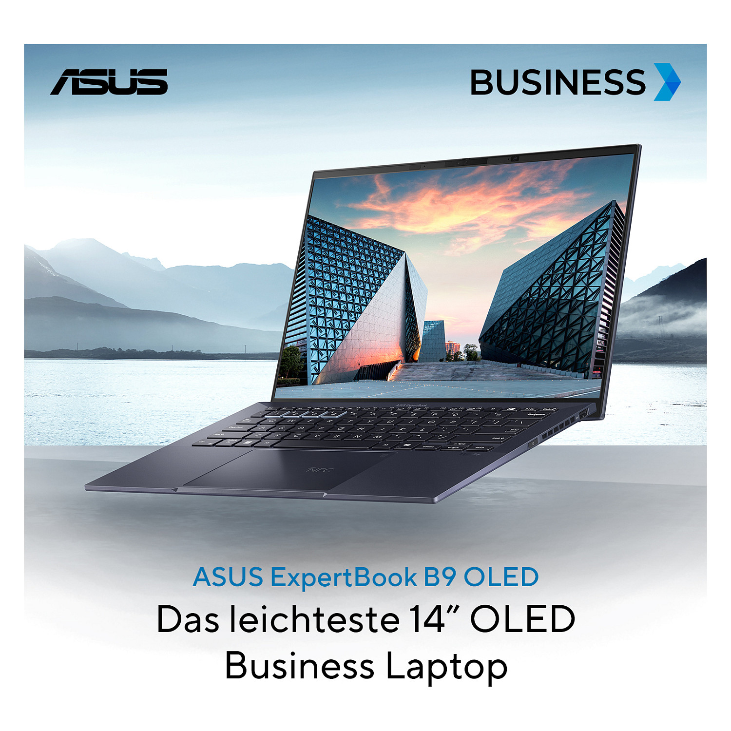 Laptop ASUS ExpertBook B9 / Core 7 150U / 16GB LPDDR5 / 512GB / 14" WQXGA+ 120Hz 0.2 ms OLED / Intel Graphics / DE  - Blu - 20