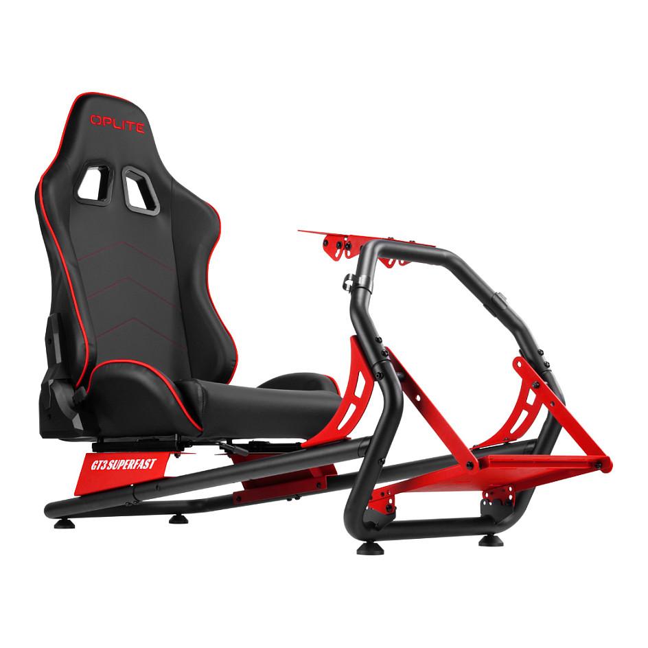 Mbështetje për Timon & Pedale OPLITE GT3 Superfast V2 / OP-GT3 / GT-Rally / 135-195 cm / 100 kg – Zezë/Kuqe