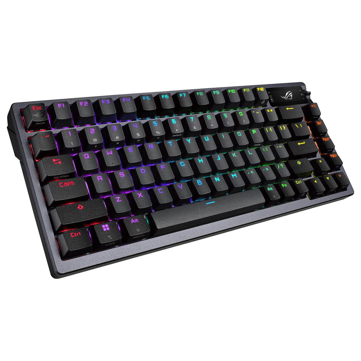 Tastierë Gaming ASUS ROG Azoth / Wired / 75% / ROG NX Red / USB + RF Wireless + Bluetooth / AZERTY FR / RGB - Zezë - 6