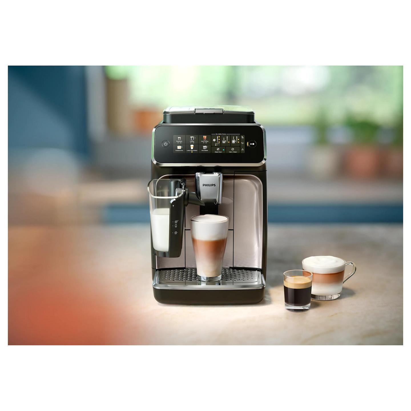Aparat për Kafe Philips Series 3300 EP3343/90, 1.8L, 1500W, 15 bar, LatteGo - Bardhë/Zezë - 6