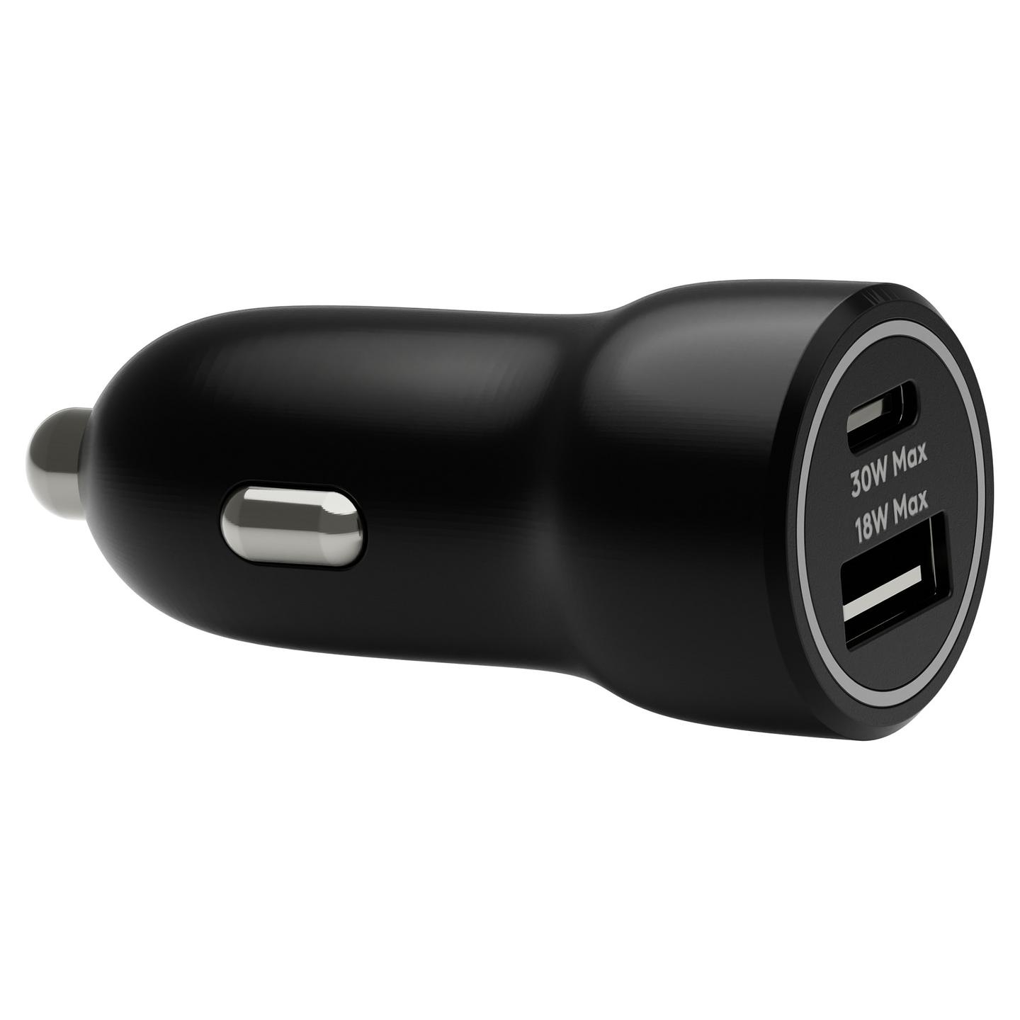 Karikues për Vetura dbramante1928 re-charge / USB-C 30W / USB-A 18W - Zezë