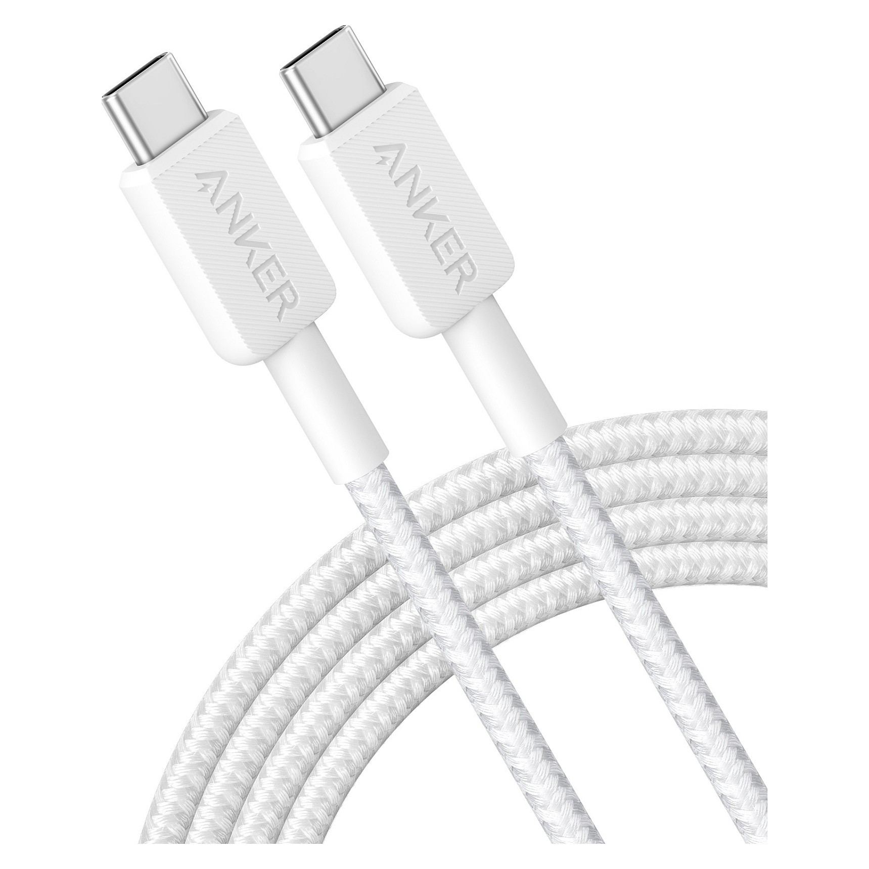 Kabllo USB Anker 322 / USB-C në USB-C / 1.8m / 60W / USB 2.0 - Bardhë