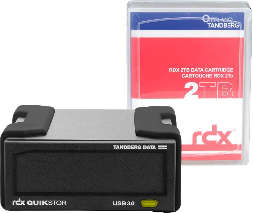 Aksesorë për Disqe Tandberg Data RDX QuikStor 8865-RDX / 2TB / USB 3.0 / External – Zezë/Gri