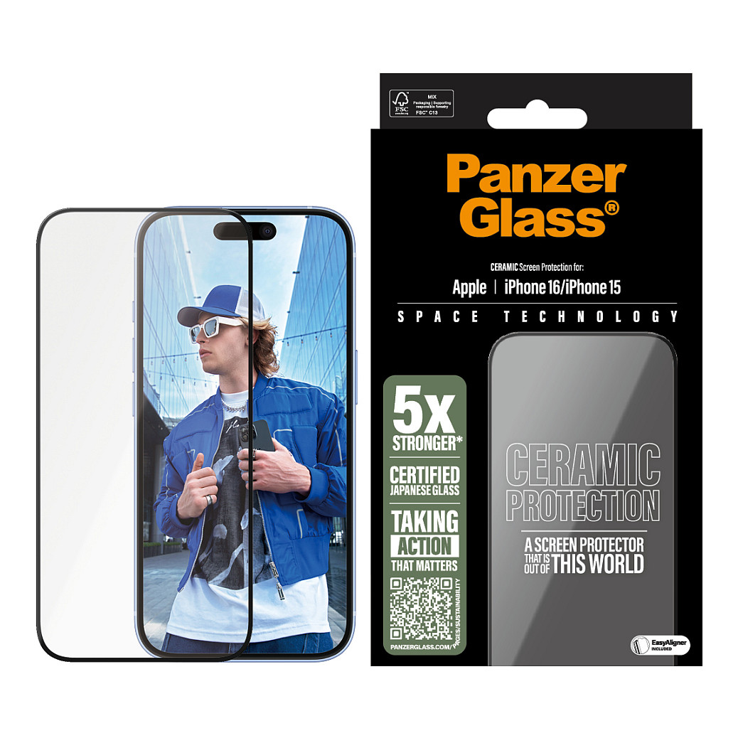Aksesorë për telefon PanzerGlass Ceramic Screen Protector / UWF – iPhone 16/15 - 2
