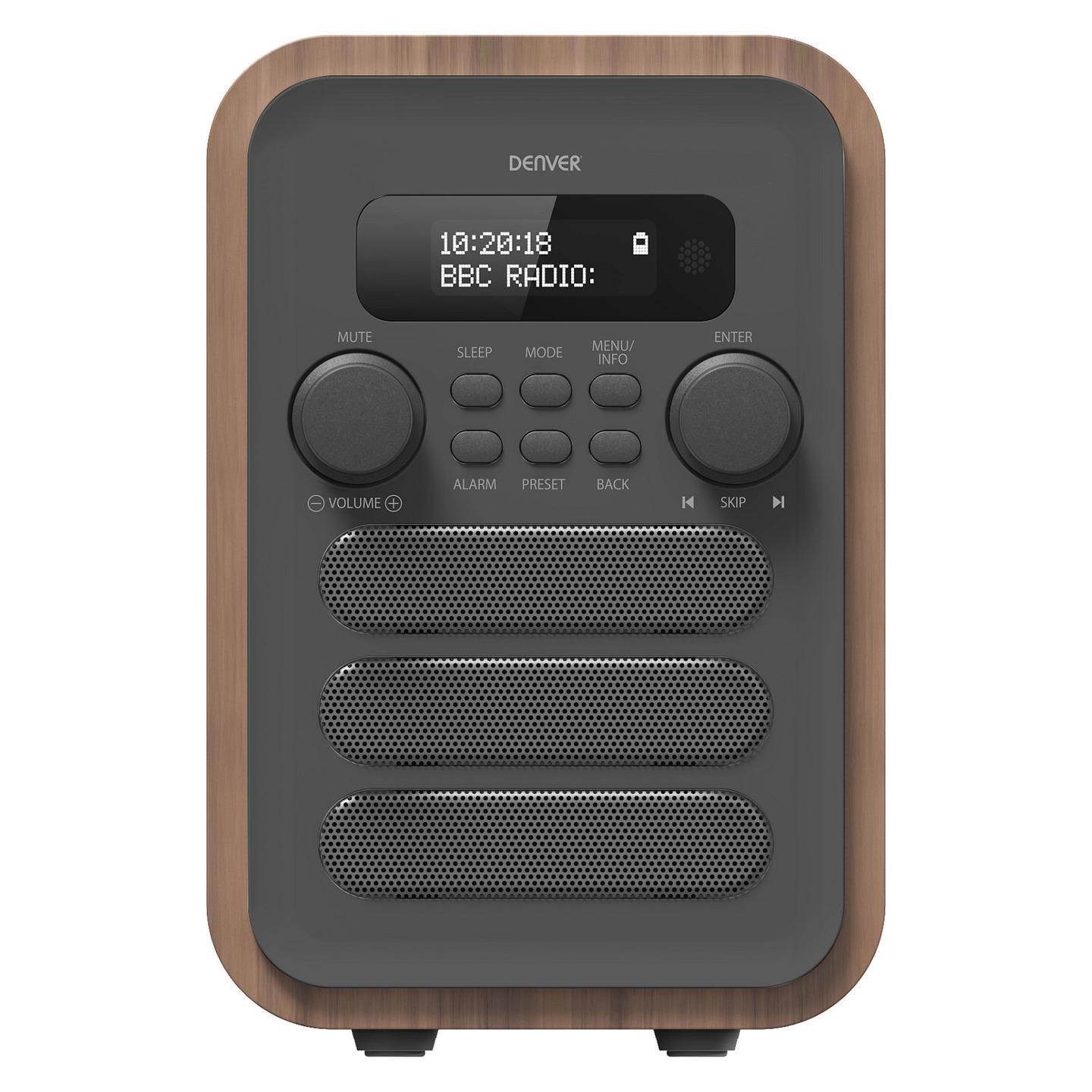 Radio Denver DAB-48GREY, DAB+, FM, Bluetooth, 2.5W RMS - Kafe - 2