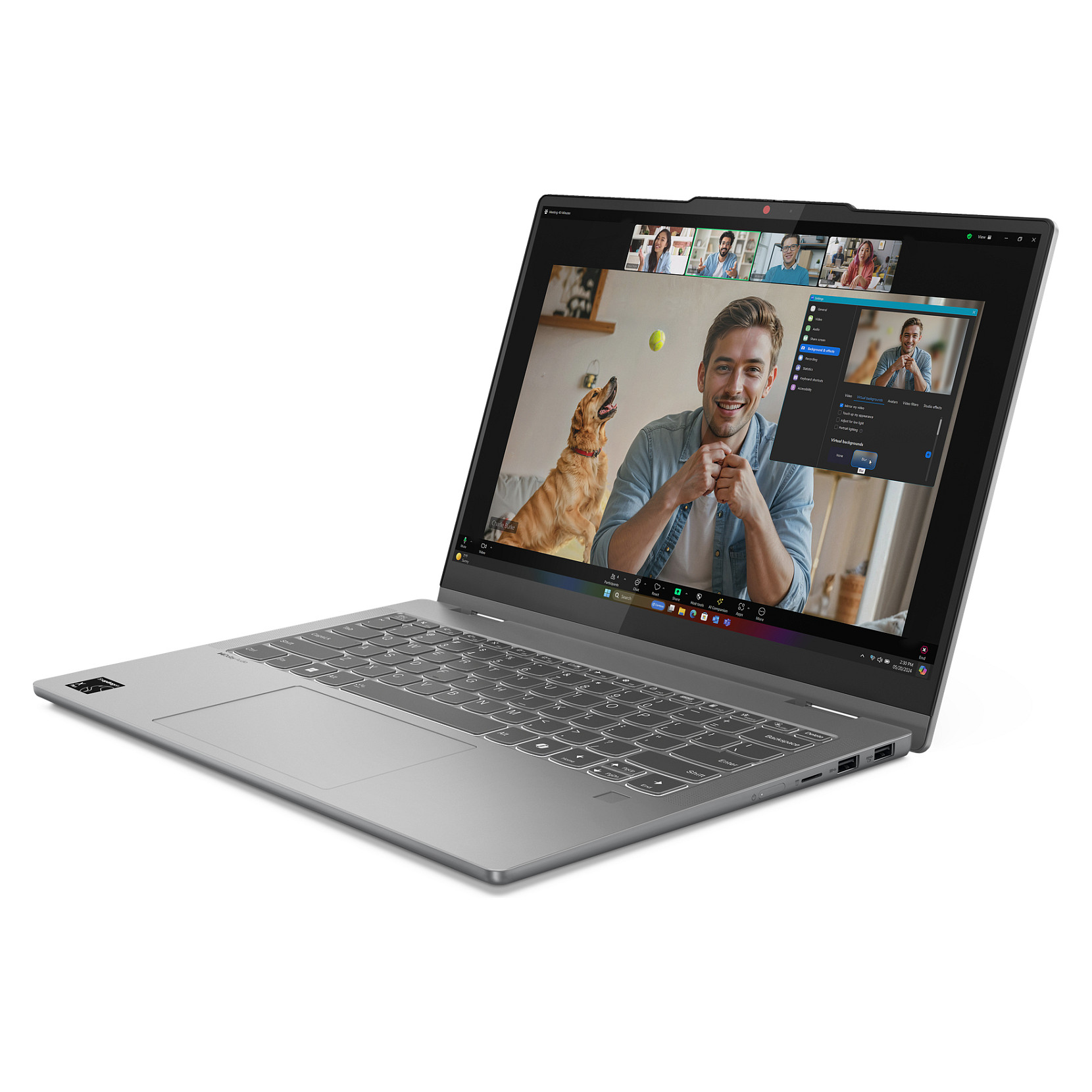 Laptop Lenovo IdeaPad 5 2-in-1 14Q8X9 83GH000YGE / Snapdragon X1P-42-100 / 16GB LPDDR5 / 1TB / 14" WUXGA OLED Touch / Qualcomm Adreno GPU / DE  - Gri - 5