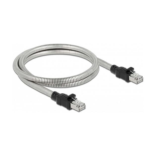Kabllo për Rrjet DeLOCK 80110 / Cat 6A / U/FTP / RJ-45 / 10 Gbit/s / 3m - Argjend - 1