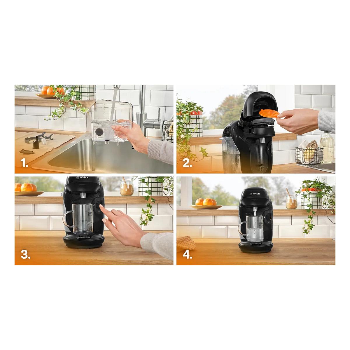 Aparat për Kafe me Kapsula Bosch TASSIMO STYLE TAS112E, 1400 W, Rezervuar 0.7 L, INTELLIBREW – Zezë/Bardhë - 7