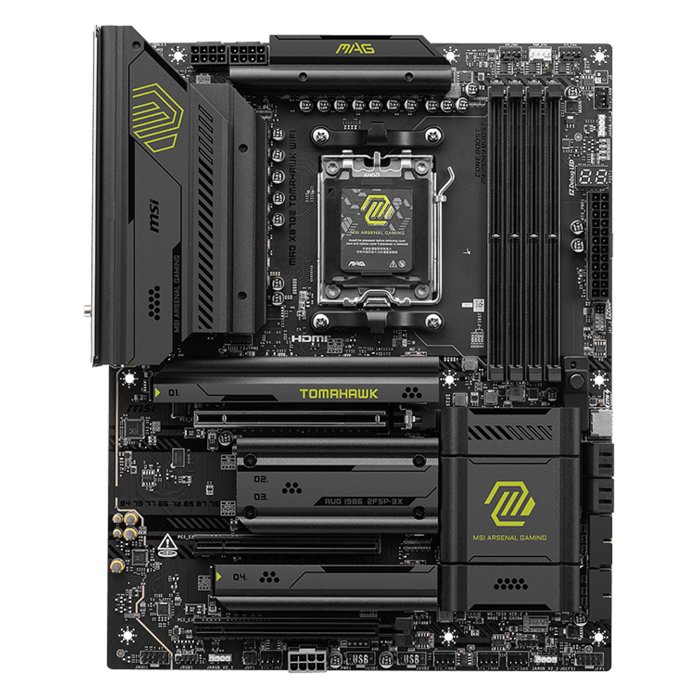 Pllakë Amë MSI MAG X870E TOMAHAWK WIFI / AMD AM5 / X870E / DDR5 / ATX / Wi-Fi 7 / 5GbE LAN - 2