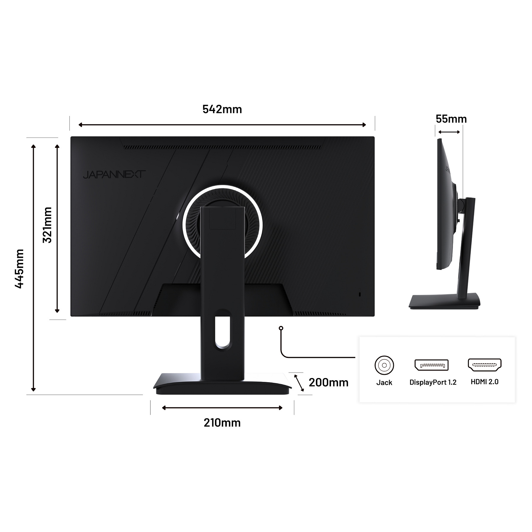 Monitor Gaming JapanNext / 23.8"/ Full HD IPS / LCD / 200Hz / 0.5ms / HDMI+DP - Zezë - 10