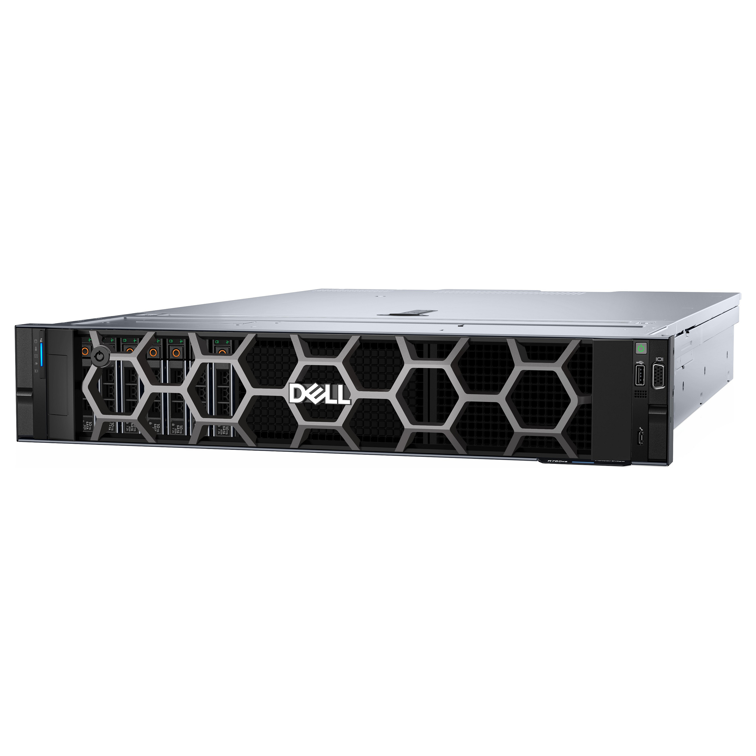 Dell PowerEdge R760xs Rack Server 2U – Intel Xeon Silver 4510, 32GB DDR5 ECC, 480GB SSD, Dual 1100W Redundant PSU - 3