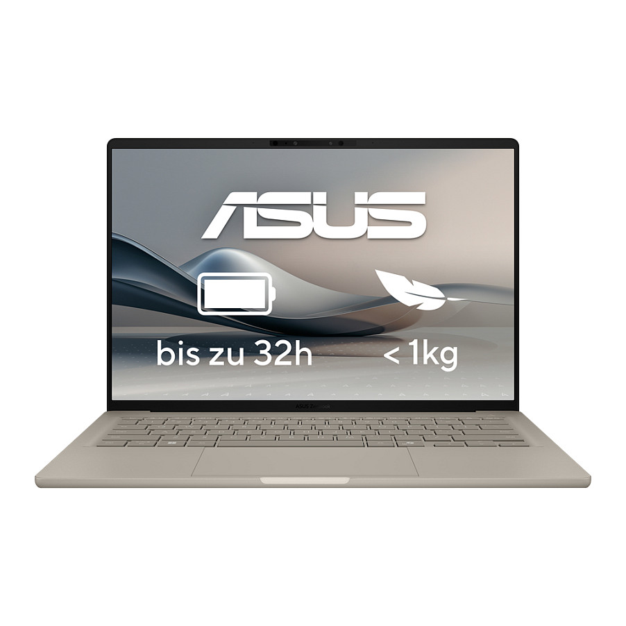 Laptop ASUS Zenbook A14 UX3407QA-QD498W / Snapdragon X1-26-100 / 16GB LPDDR5x / 1TB / 14" WUXGA OLED 60Hz / Qualcomm Adreno - Krem