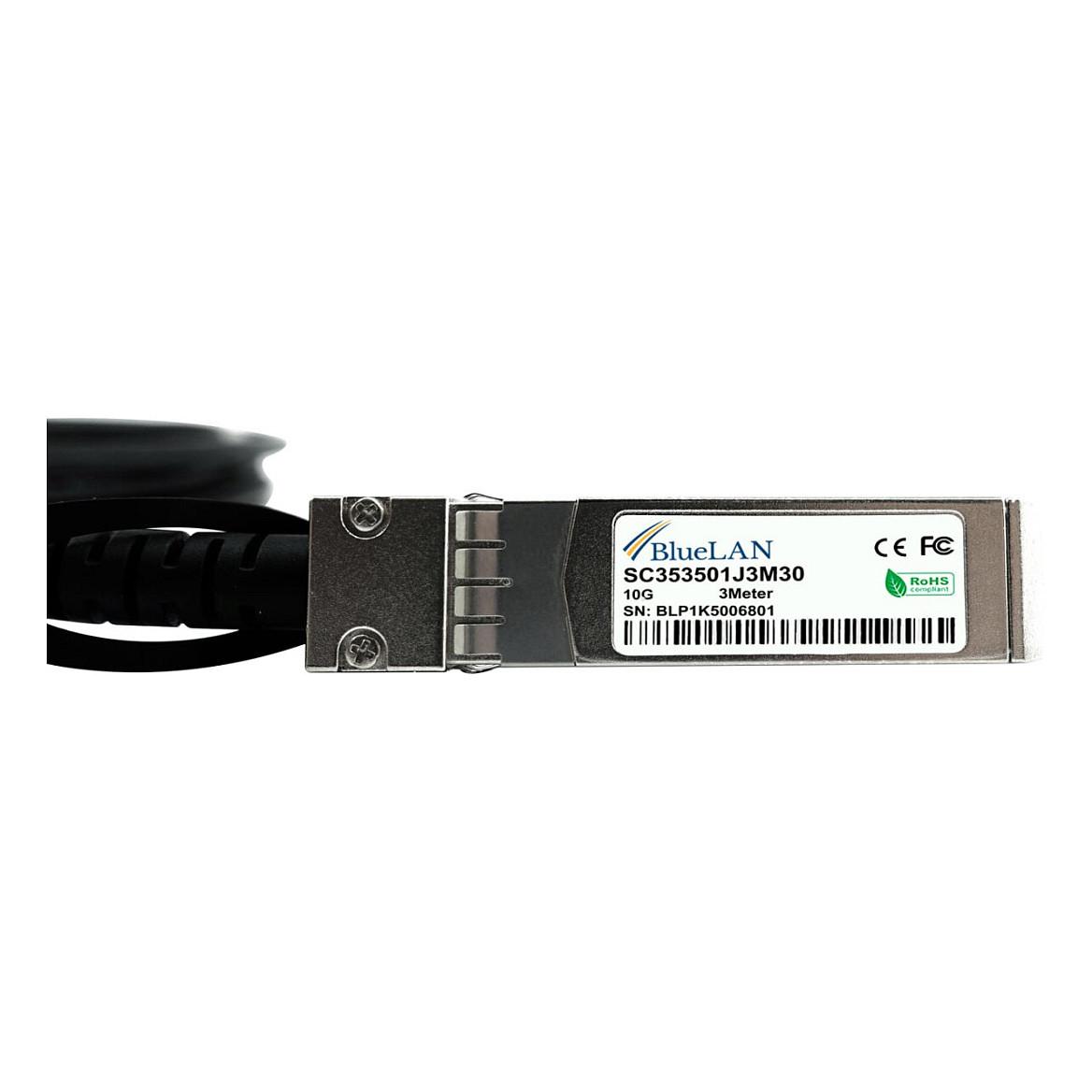 Kabllo për Rrjet BlueOptics DAC-SFP-10G-3M-BL, 10 Gbps, SFP+ në SFP+, DAC, 3 m - Zezë - 3