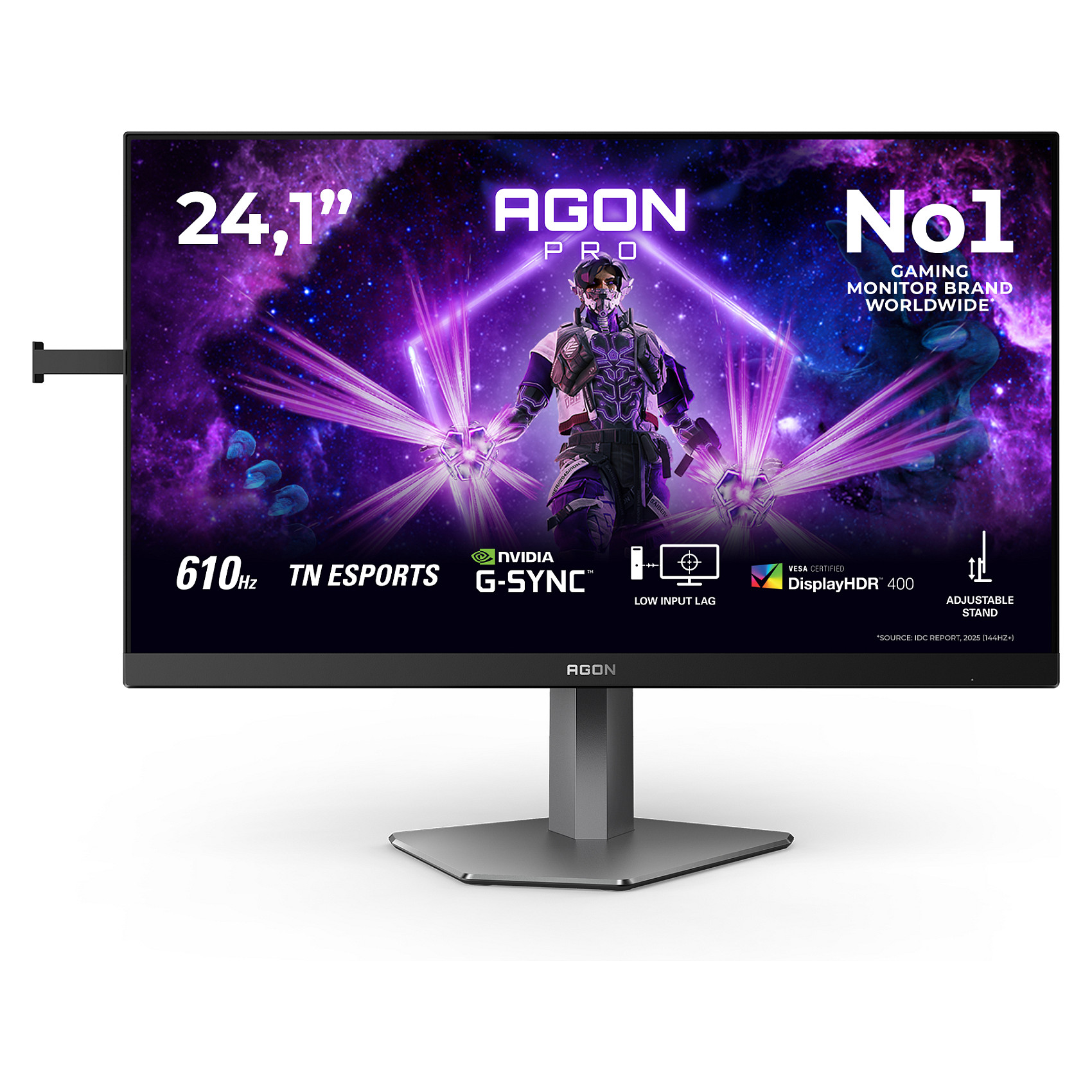 Monitor Gaming AOC G2 AG246FK6 / 24.1" / Full HD LED / 540Hz / 0.5ms / HDMI+DP+USB - Zezë/Gri