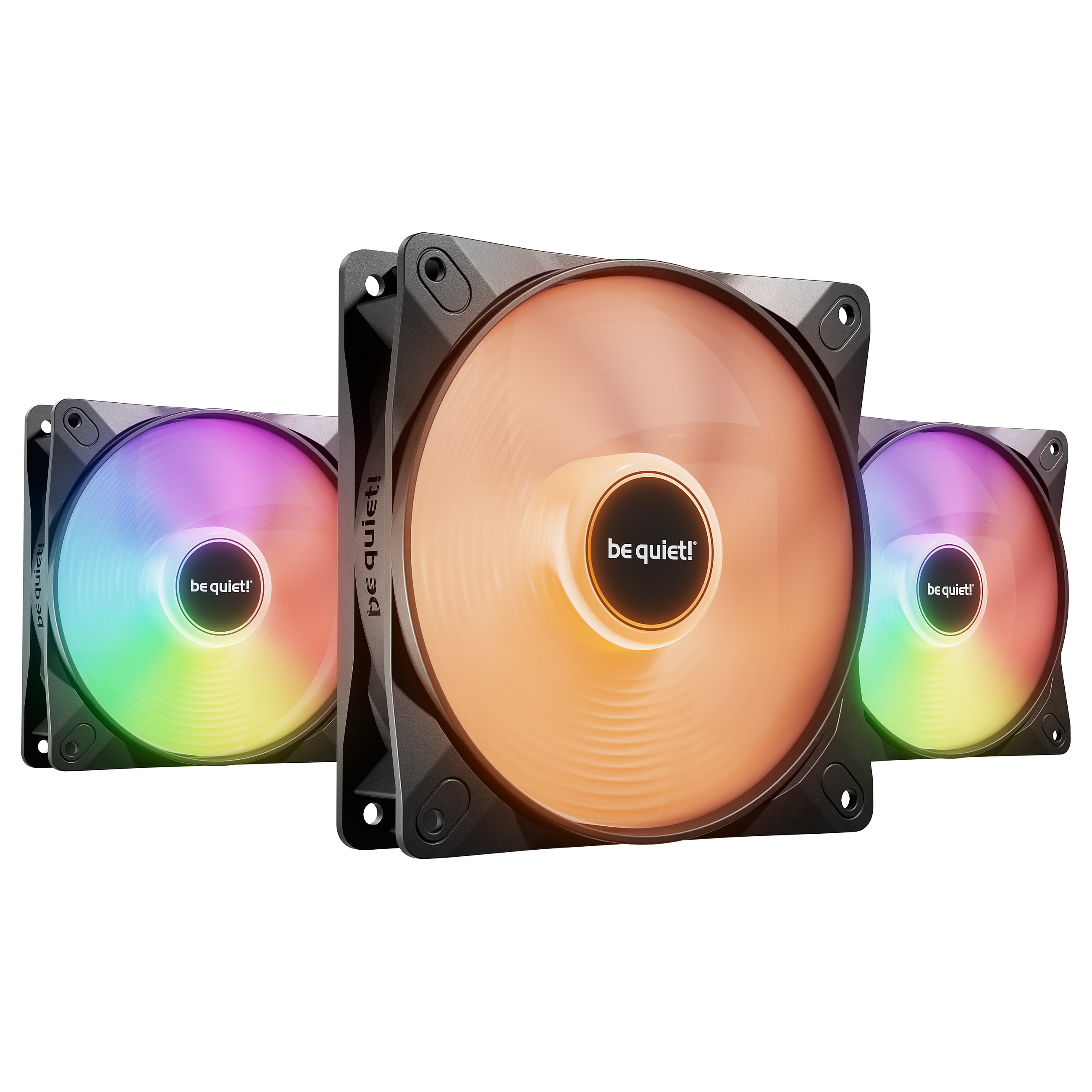 Ftohës për Kasë be quiet! Light Wings LX High-Speed / 120mm / 2100 RPM / PWM / ARGB / 3-Pack – Zezë - 1