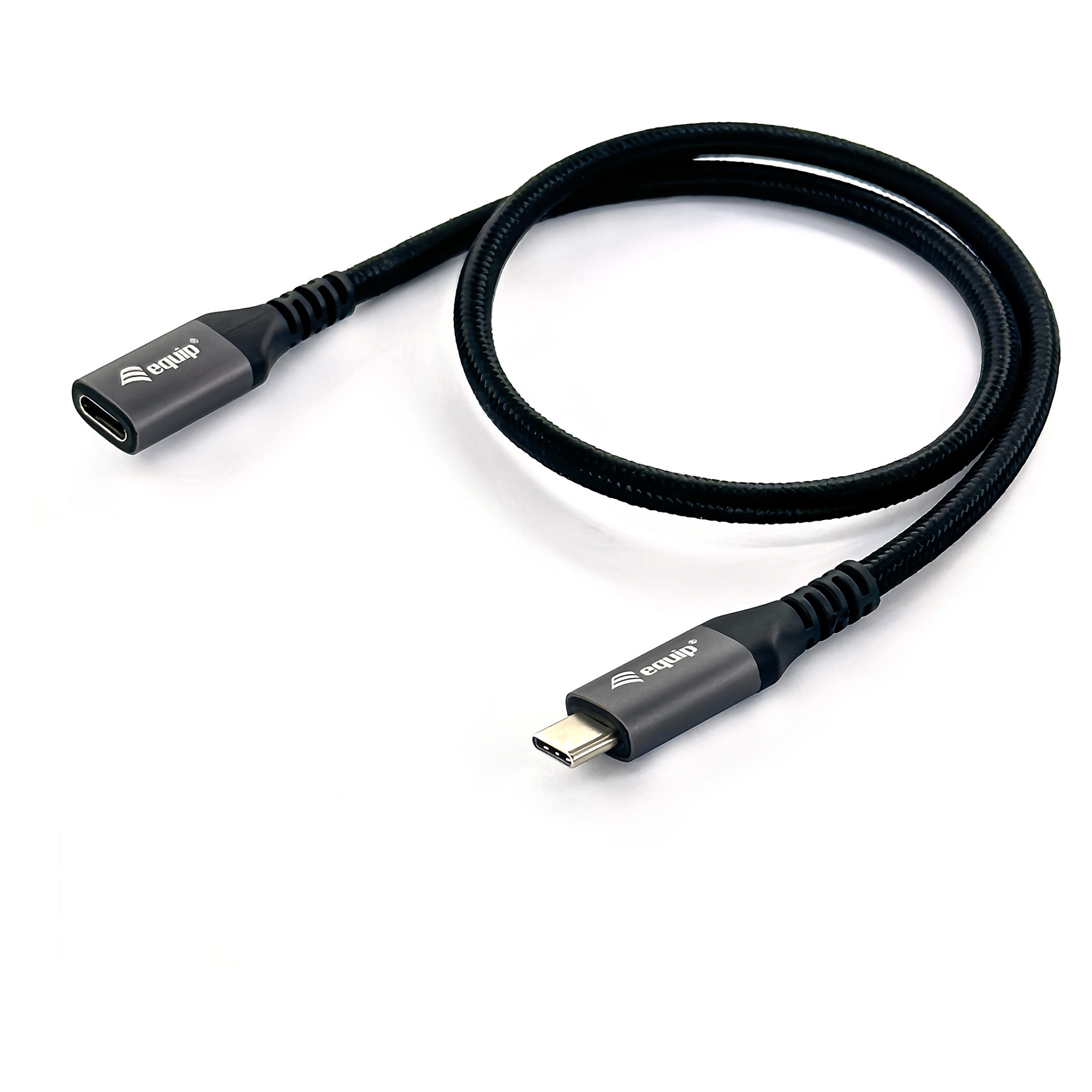 Kabllo Equip USB-C 3.2 & C Verl. St/Bu 0.50m 5A 4K/60Hz / e zezë - 1