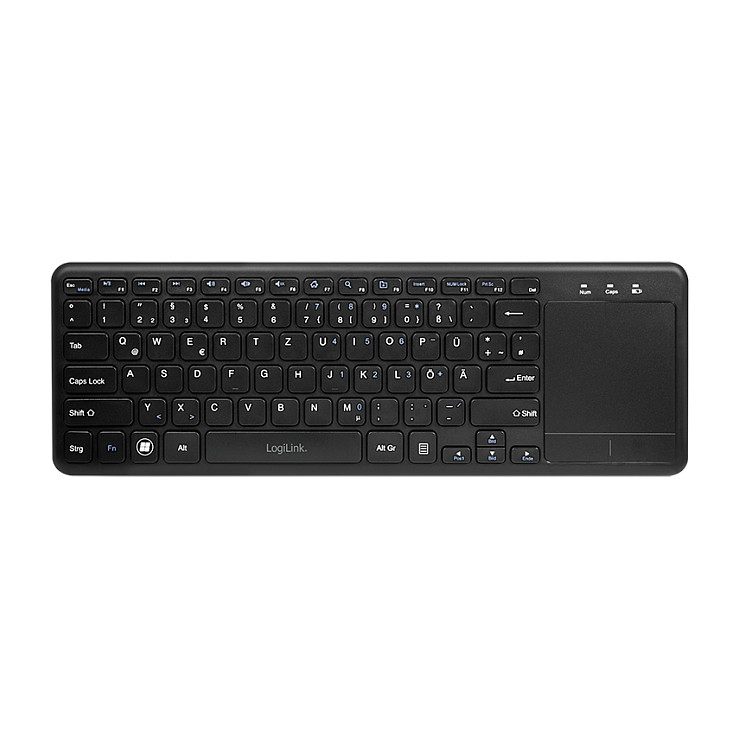 Tastierë pa kabllo LogiLink ID0188 / QWERTZ / Mini / RF Wireless - Zezë - 2