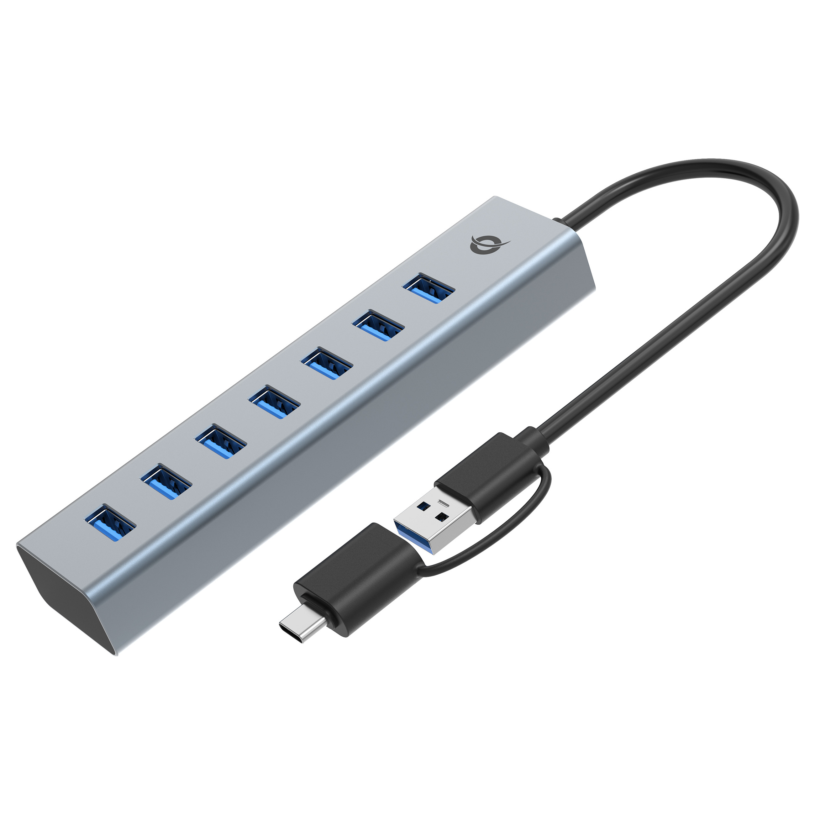 HUB USB 3.0/USB‑C Conceptronic / 7‑Port (7x A3.0) / pa furnizim energjie - Gri - 1