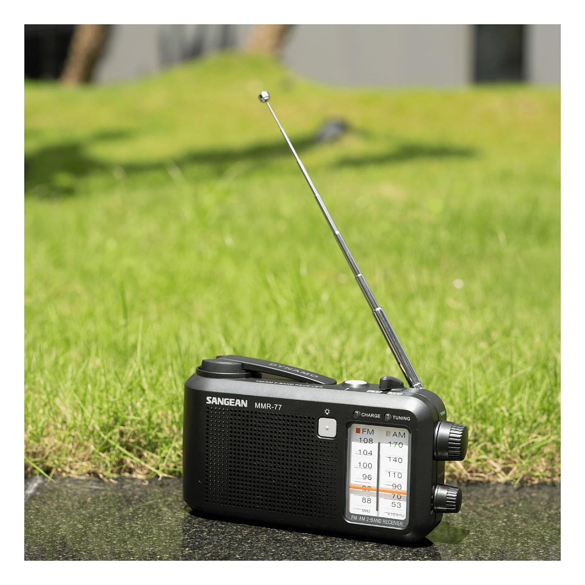 Radio portative Sangean MMR-77, AM, FM, Dalje për Kufje 3,5 mm, Bateri AA 1,5 V - Zezë mat - 5