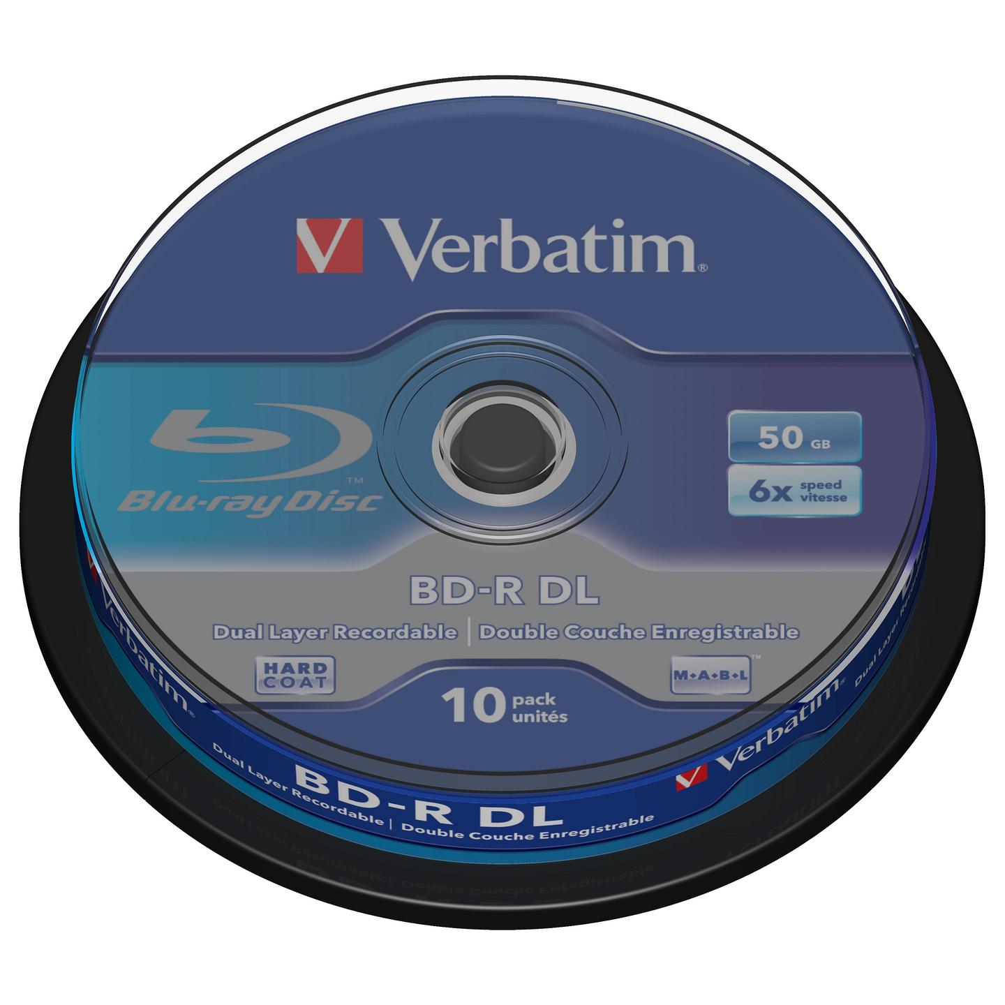 Disk Blu-ray Verbatim BD-R 43746, 50 GB, 6x, Paketi me 10 copë, Spindle