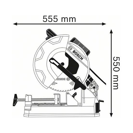 Sharrë për Metal Bosch GCD 12 JL Professional, 2000W, 305mm, 1500rpm, me Laser - Blu/Zezë - 2