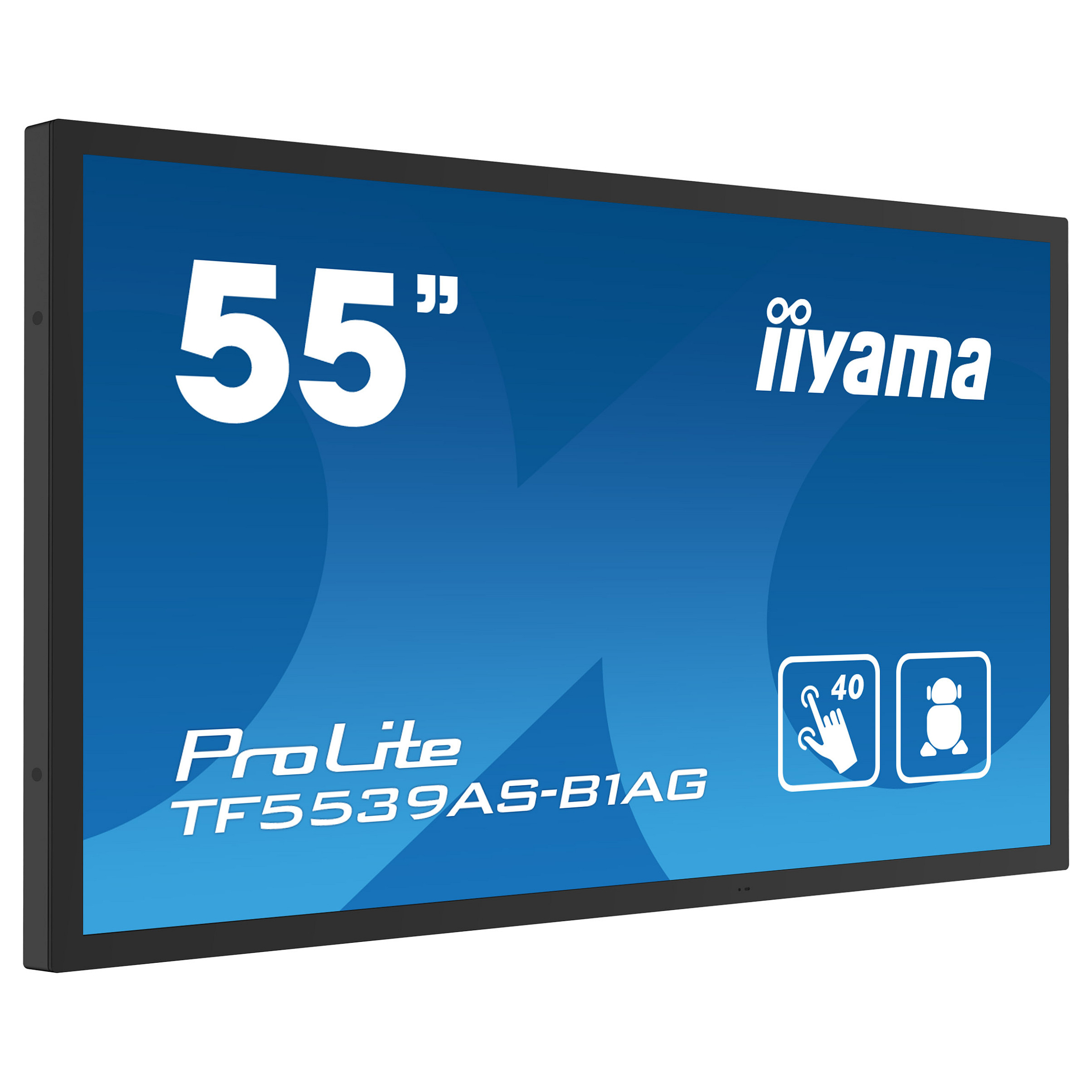 Ekran Interaktiv IIYAMA TF5539AS-B1AG / 54.6"/ 4K Ultra HD LED Multi Touch / 60Hz / 8ms / HDMI+DP - Zezë - 4