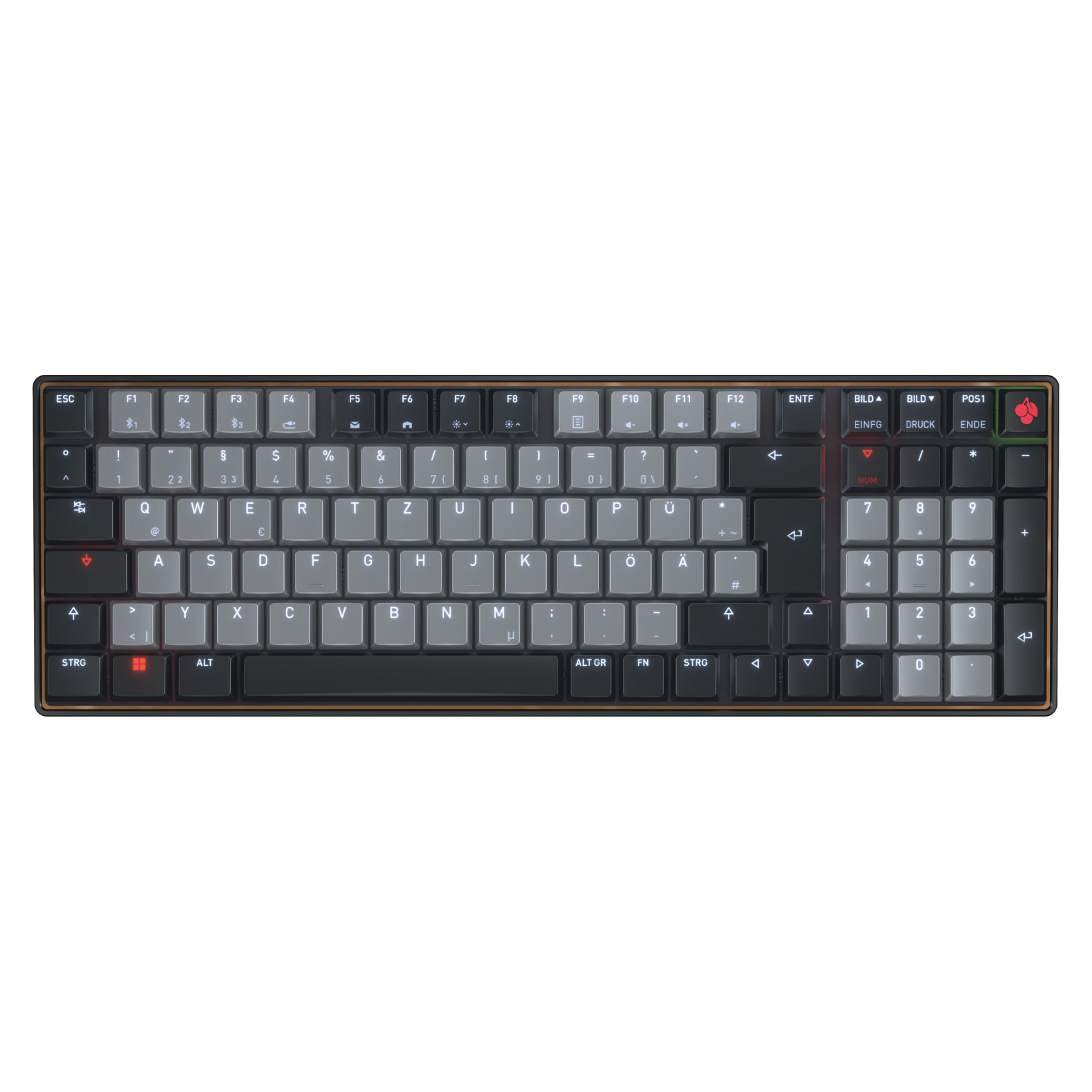 Tastierë me kabllo CHERRY KW 550 MX LP TKL / DE Layout – Zezë - 1