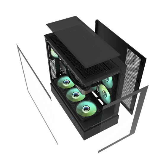 Kasë Darkflash DPX90 / Mid‑Tower / 3xARGB Fans 120mm – Zezë - 4