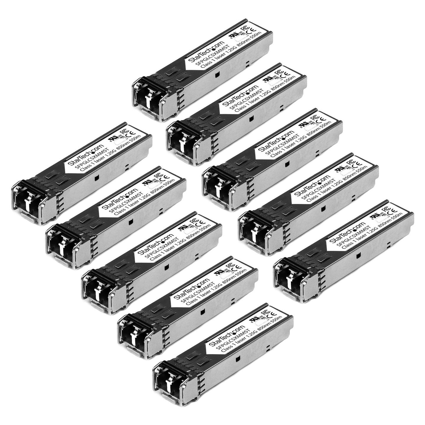 Transceiver SFP StarTech.com GLCSXMM10PST, 1Gbps, 1000BASE-SX, Multi-Mode, 850nm, LC Duplex, 550m, Paketim 10 copë - Argjend - 6