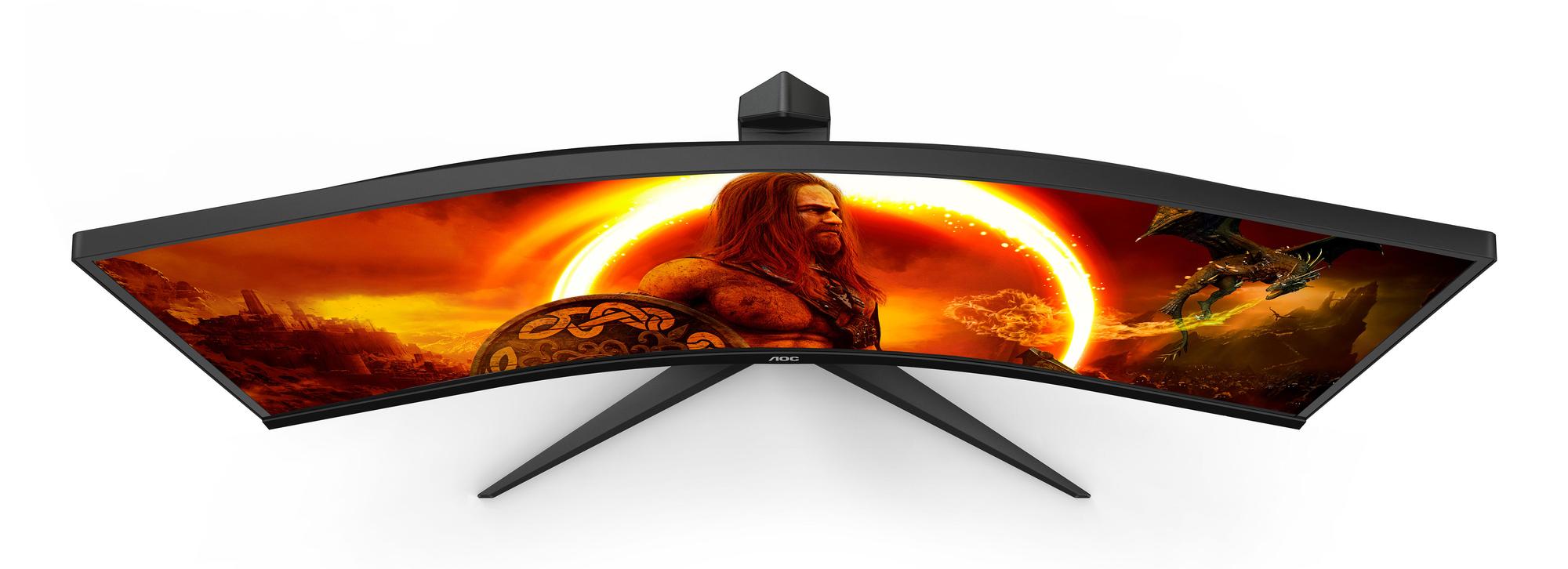 Monitor Gaming AOC CU34G2XP/BK / 34" / UWQHD Fast VA Curved / 180Hz / 1ms / HDMI+DisplayPort+USB - Zezë/Kuqe - 4