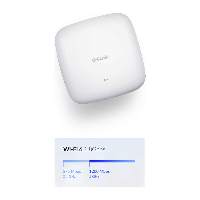 Access Point D‑Link DAP‑X2810 / AX1800 / Wi‑Fi 6 / Dual‑Band / PoE - 8
