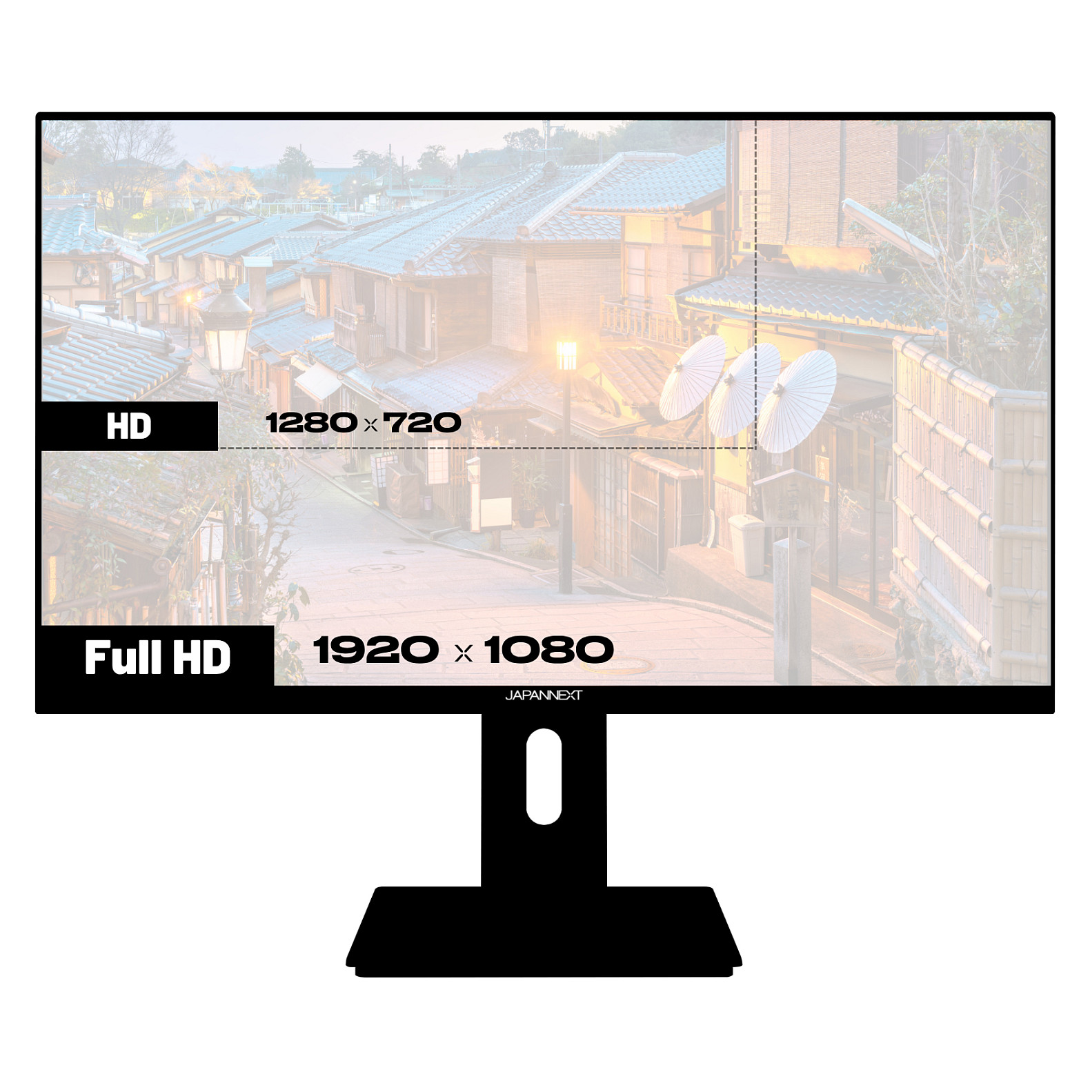 Monitor JapanNext JN-IPS238FHDR-C65W-HSP / 23,8"/ Full HD IPS LED / 75Hz / 14ms / HDMI+DP - Zezë - 8
