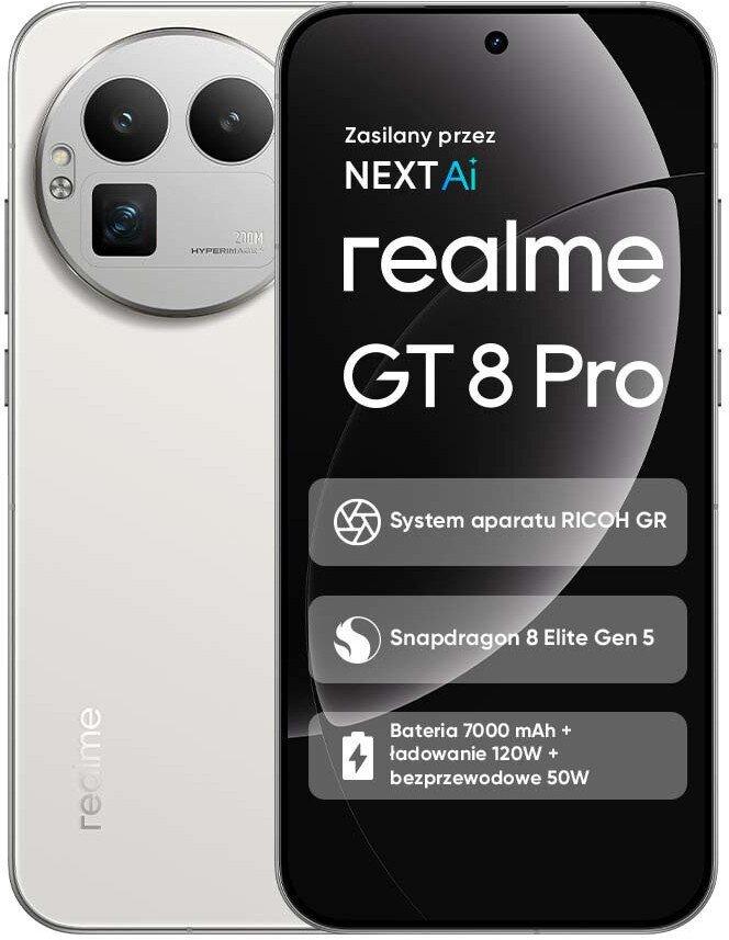 Telefon realme GT 8 Pro 5G / 16GB / 512GB - Bardhë