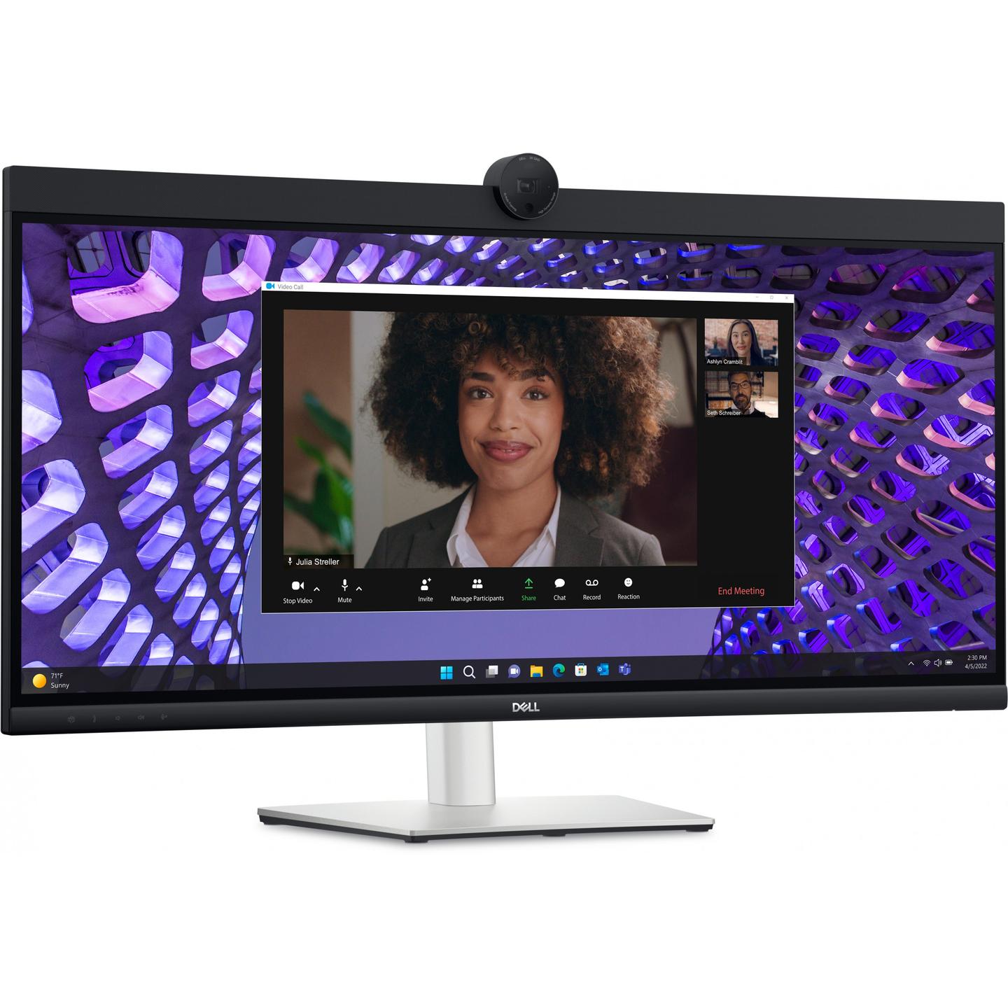 Monitor Dell P3424WEB, 34.1", WQHD IPS Curved, 60Hz, 5ms, HDMI+DP+USB-C+USB+RJ45 - Zezë/Argjend