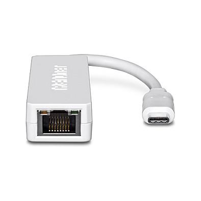 Adapter Rrjeti TRENDnet TUC-ETG, USB-C Mashkull në RJ-45 Gigabit Ethernet, 10/100/1000Mbps, USB 3.1, 13cm - Bardhë - 2