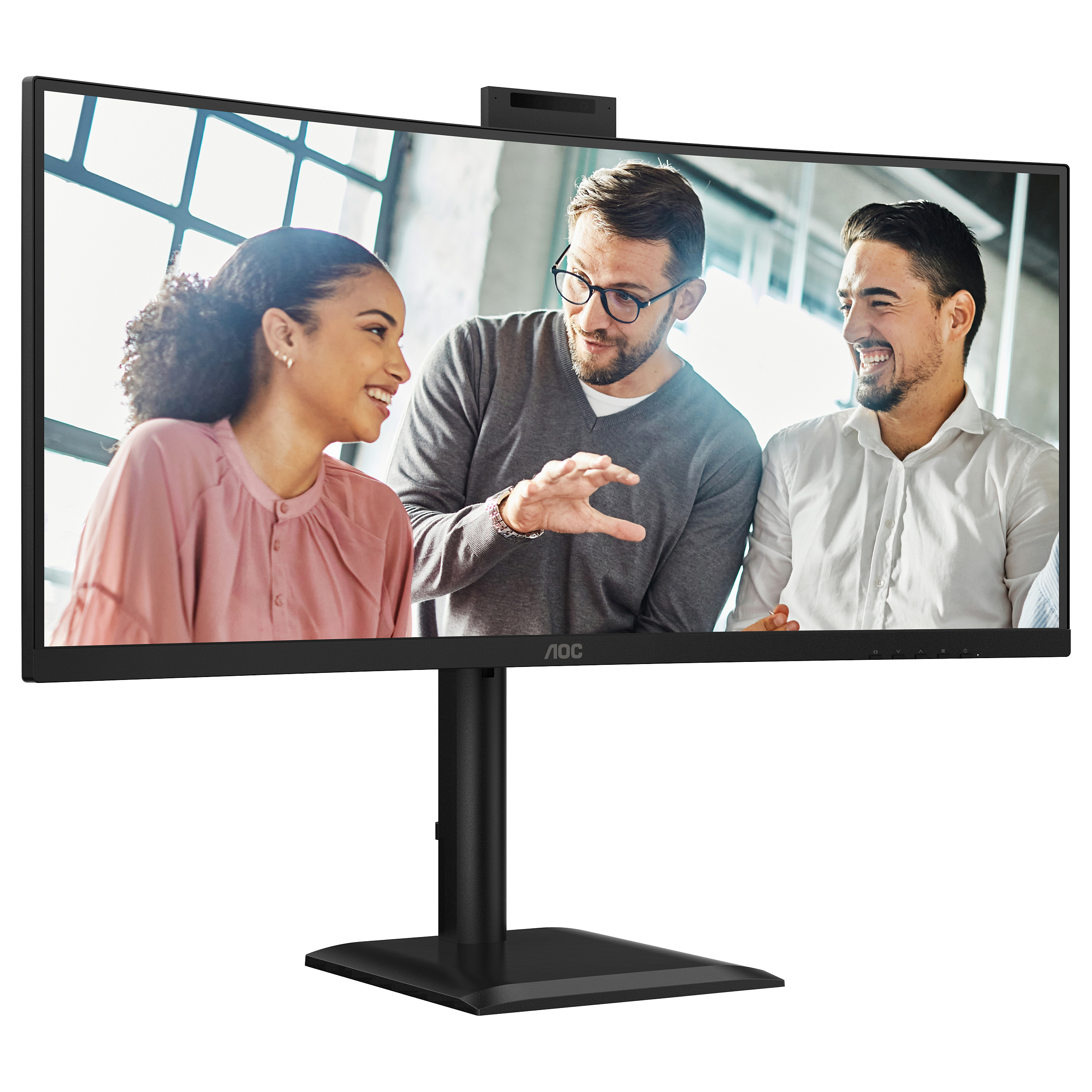Monitor AOC CU34E4CV / 34"/ UltraWide Quad HD VA / LED / Curved / 120 Hz / 4 ms / Webcam / HDMI+USB+DP+HDCP - Zezë - 7