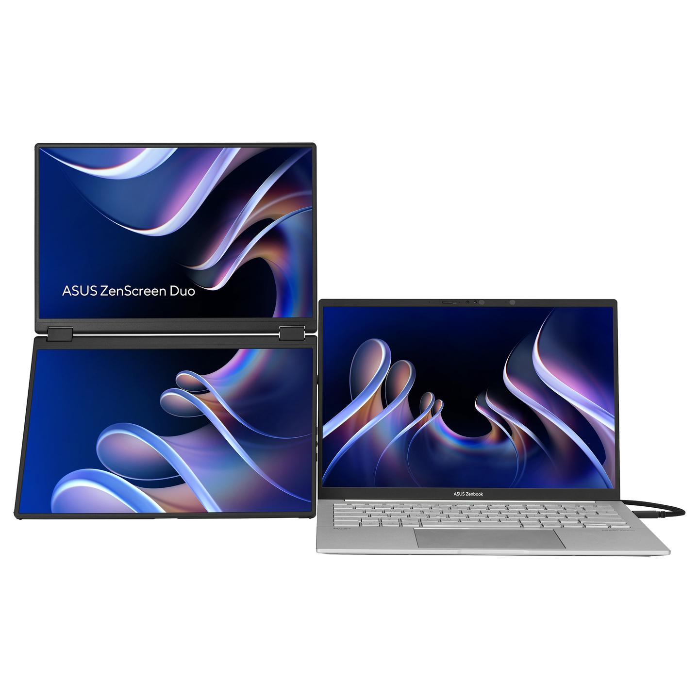 Monitor ASUS ZenScreen Duo MB14FCD / 14" / WUXGA IPS / 60 Hz / 5 ms / 2x USB-C + Mini HDMI - Zezë - 2