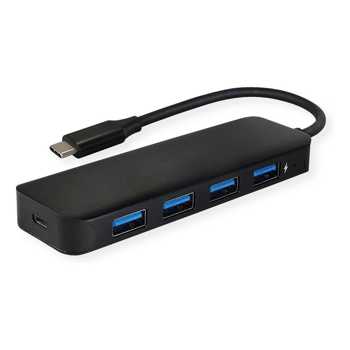 USB Hub VALUE 14.99.5039 / USB-C në USB 3.2 Gen 1 Type-A / 5Gbps / Alumini – Zezë