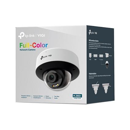 TP-Link VIGI InSight S245 4MP – Full-Color Dome, 2.8mm, 110° FOV, IR/White Light 30m, AI, 2-Way Audio, PoE, IP67, IK10 - 4